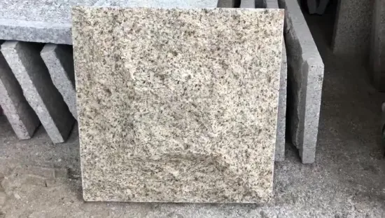 Natural Gold Yellow Granite G682 Mushroom Wall Stone for Outdoor Facade or Cladding